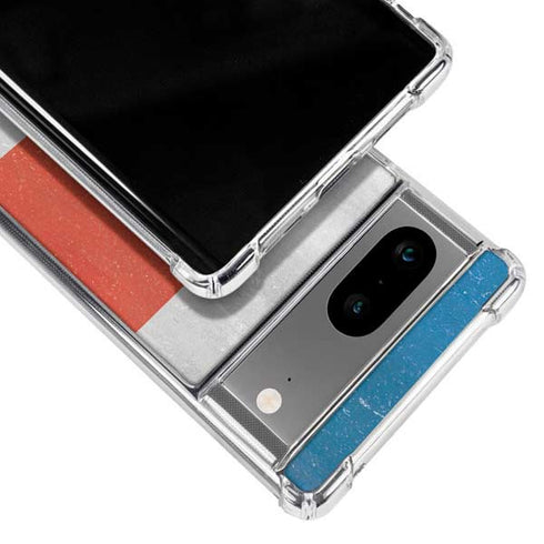 Costa Rican Flag Distressed Google Pixel 8a Clear Case
